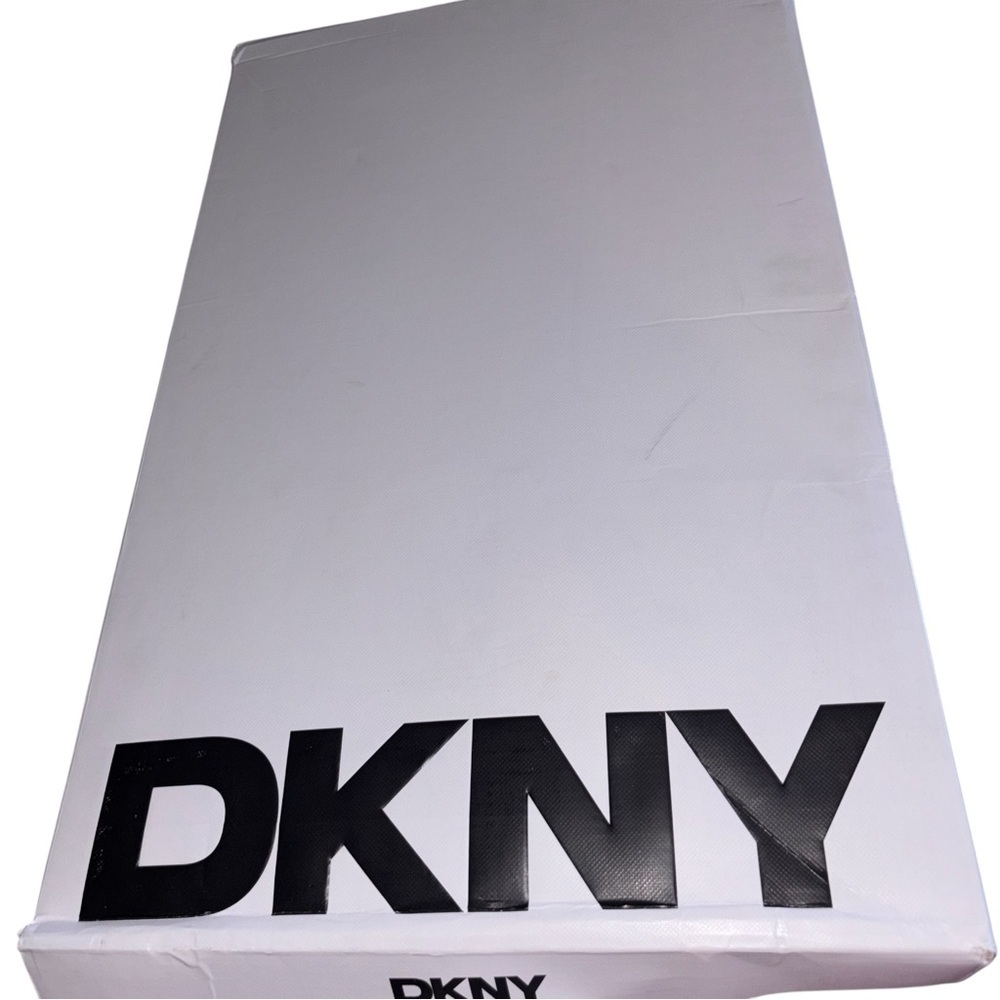 DKNY Cana Wide Calf Black Tall Boots Size 6 Block Heel Knee High NIB - Picture 6 of 8